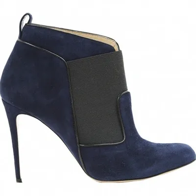 Pre-owned Paul Andrew Heels In Navy