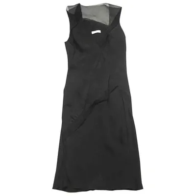 Pre-owned Nina Ricci Silk Mid-length Dress In Black