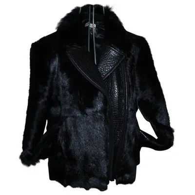 Pre-owned Vanessa Bruno Black Shearling Leather Jacket