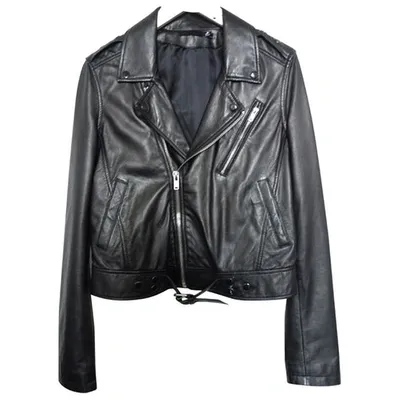 Pre-owned Blk Dnm Leather Jacket In Black