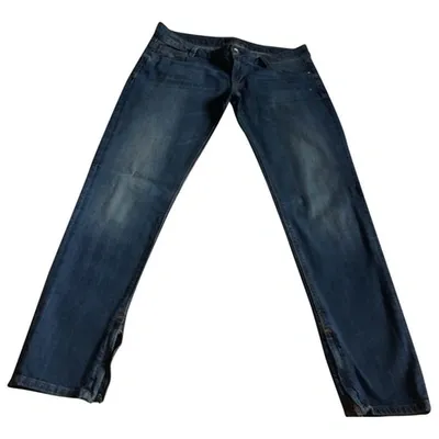 Pre-owned Guess Slim Jeans In Navy