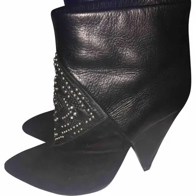 Pre-owned Iro Leather Ankle Boots In Black