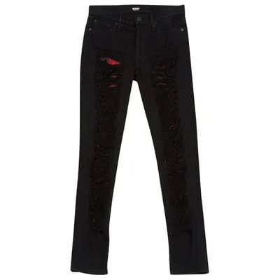 Pre-owned Hudson Slim Jeans In Black