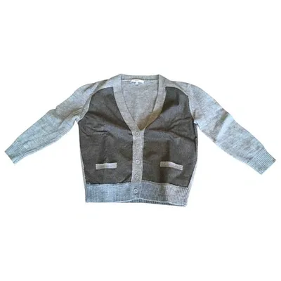 Pre-owned Carven Wool Cardigan In Grey