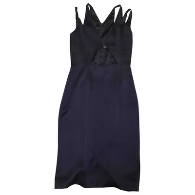 Pre-owned Cushnie Et Ochs Silk Mid-length Dress In Black