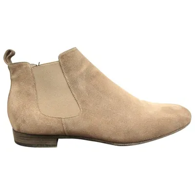 Pre-owned Sartore Ankle Boots In Camel