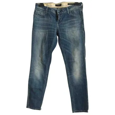 Pre-owned Guess Slim Jeans In Blue