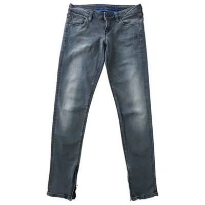 Pre-owned Guess Blue Cotton - Elasthane Jeans