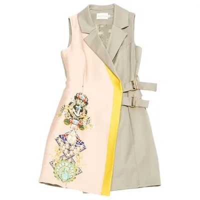 Pre-owned Mary Katrantzou Mini Dress In Grey