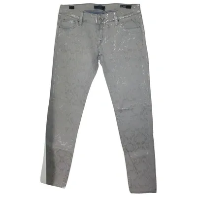 Pre-owned Guess Slim Jeans In Grey