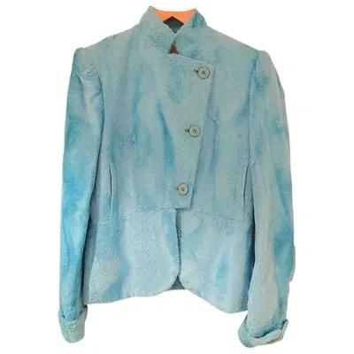 Pre-owned Versus Turquoise Cotton Jacket