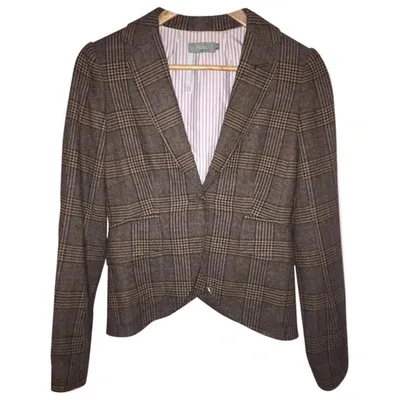 Pre-owned Hoss Intropia Wool Blazer In Brown