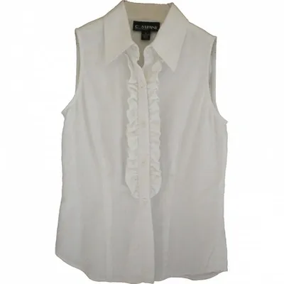 Pre-owned Ellen Tracy Shirt In White