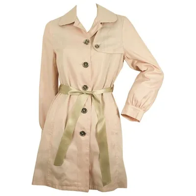 Pre-owned Burberry Trench Coat In Pink