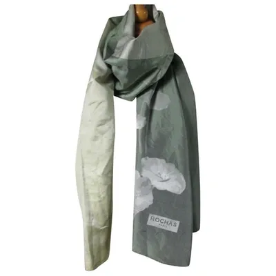 Pre-owned Rochas Silk Stole In Green