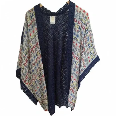 Pre-owned Anna Sui Cardi Coat In Multicolour