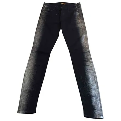 Pre-owned Mother Mslim Jeans In Black