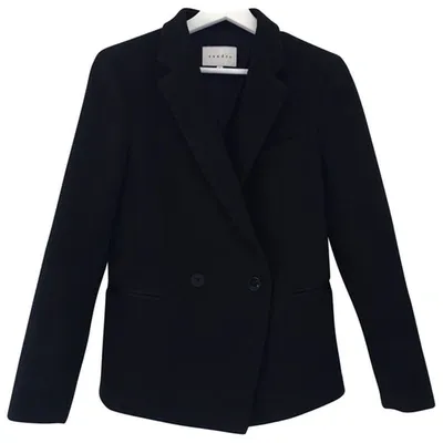 Pre-owned Sandro Blazer In Black