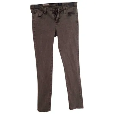 Pre-owned Ag Slim Jeans In Grey