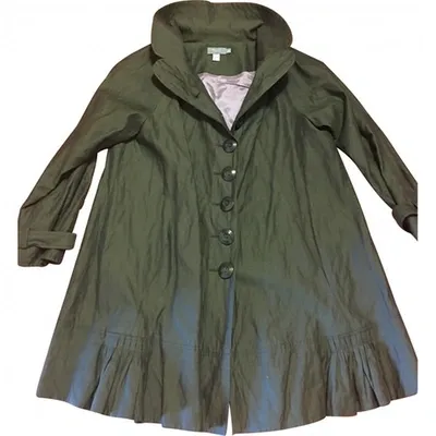 Pre-owned Hoss Intropia Trench Coat In Green