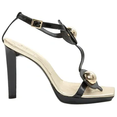 Pre-owned Roger Vivier Patent Leather Sandals In Black