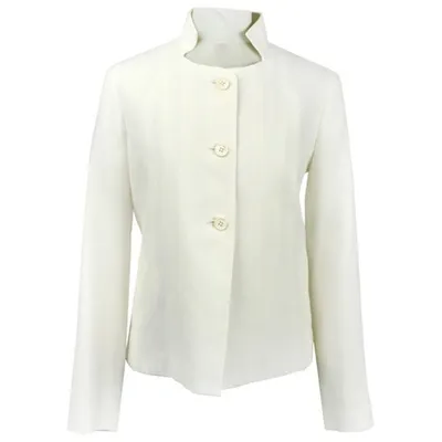 Pre-owned Issey Miyake Ecru Cotton Jacket