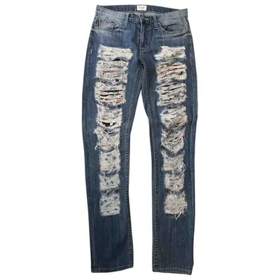 Pre-owned Hudson Slim Jeans In Blue