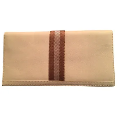 Pre-owned Bally Leather Wallet In White