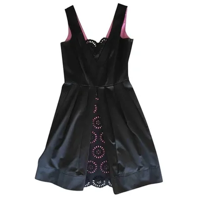 Pre-owned Diane Von Furstenberg Mini Dress In Black