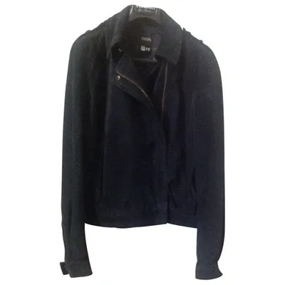 Pre-owned Versus Biker Jacket In Blue