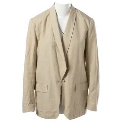 Pre-owned Lanvin Linen Jacket In Beige