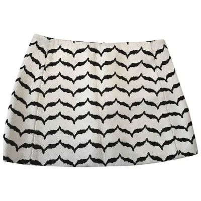 Pre-owned Neil Barrett Mini Skirt In White