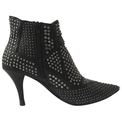 Pre-owned Jeffrey Campbell Leather Ankle Boots In Black