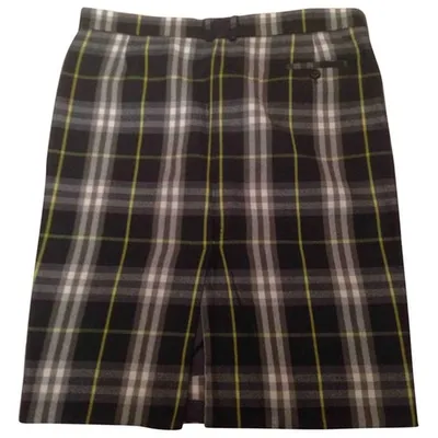 Pre-owned Burberry Wool Mid-length Skirt In Multicolour