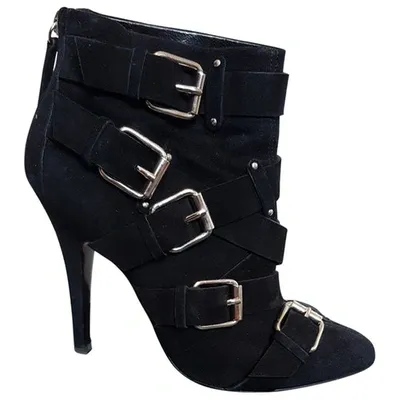 Pre-owned Balmain Ankle Boots In Black