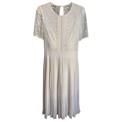 Pre-owned By Malene Birger Silk Mid-length Dress In Beige