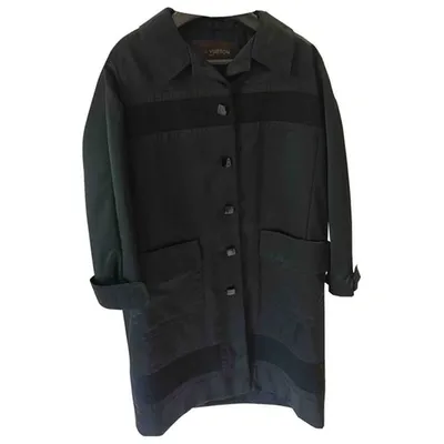 Pre-owned Louis Vuitton Wool Coat In Black