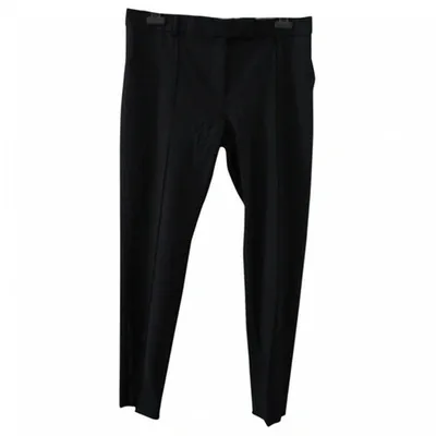 Pre-owned Gerard Darel Wool Straight Pants In Black