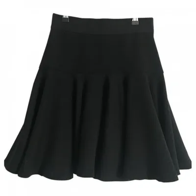 Pre-owned Milly Mini Skirt In Black