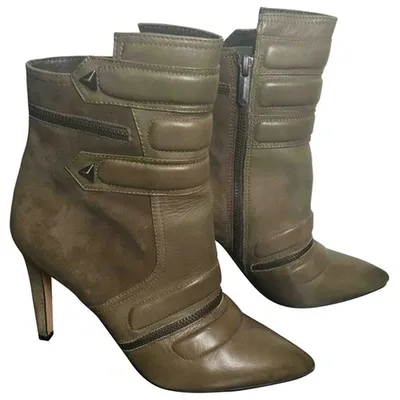 Pre-owned Sam Edelman Ankle Boots In Khaki