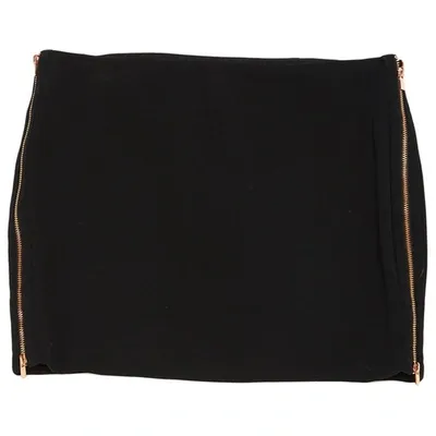 Pre-owned Diane Von Furstenberg Mini Skirt In Black