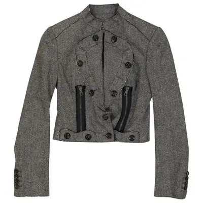 Pre-owned Alexander Mcqueen Wool Jacket In Grey