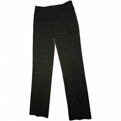 Pre-owned Dolce & Gabbana Wool Straight Pants In Grey