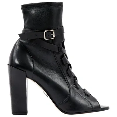 Pre-owned Paul Andrew Leather Heels In Black