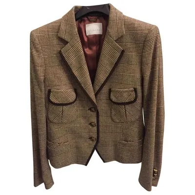 Pre-owned Iceberg Wool Suit Jacket In Brown