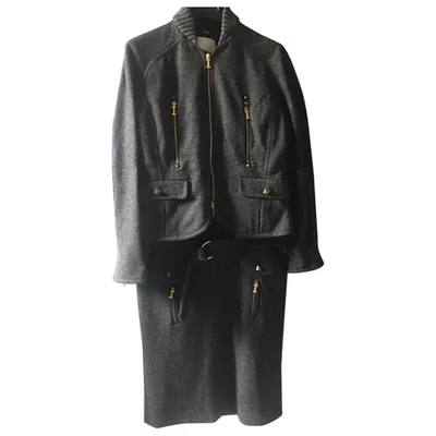 Pre-owned Iceberg Wool Suit Jacket In Anthracite