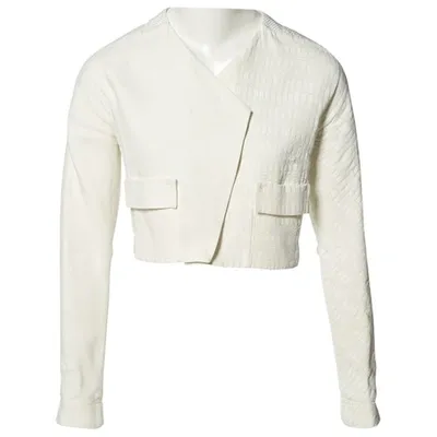 Pre-owned Roland Mouret Short Vest In Ecru