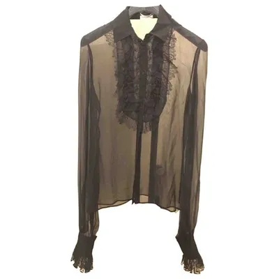 Pre-owned Saint Laurent Silk Blouse In Black