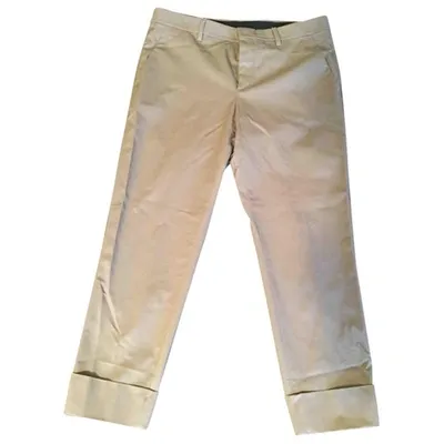 Pre-owned Miu Miu Chino Pants In Khaki