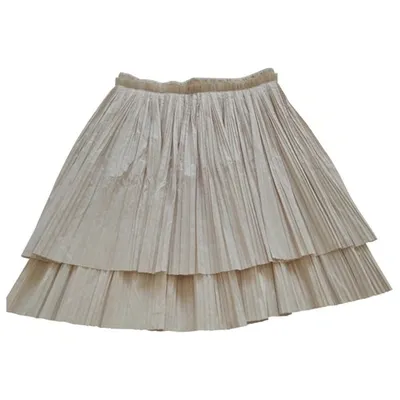 Pre-owned Neil Barrett Mid-length Skirt In Ecru